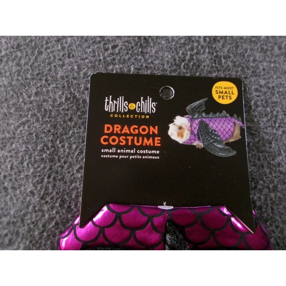Thrills & Chills Brand Halloween Purple Dragon Costume Small Pets